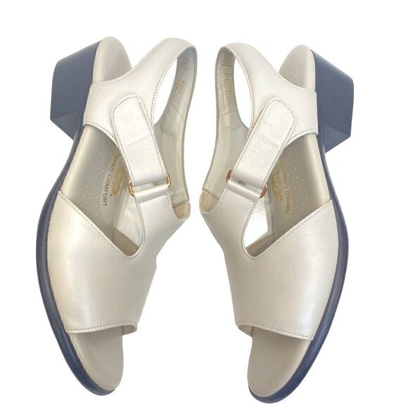 SAS SUNTIMER - PEARL BONE Tripad Comfort Block Heel Sandals Size 7.5 - Picture 5 of 6